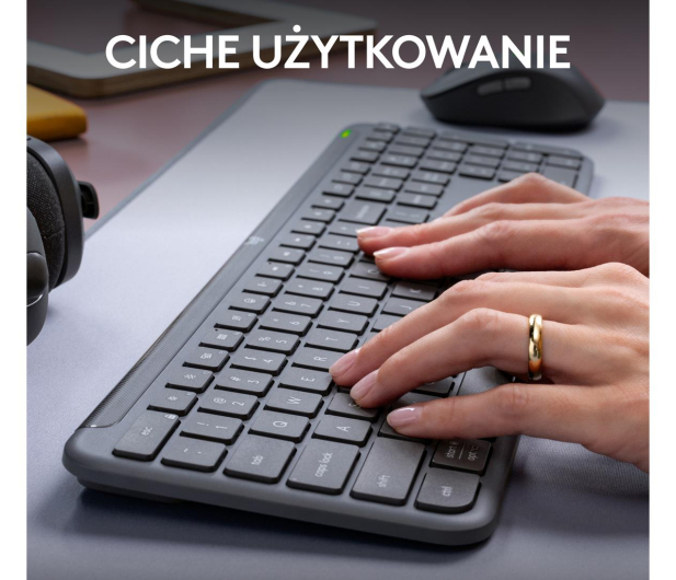 LOGITECH Zestaw mysz + klawiatura MK950 Sigantura Slim US Graphite 920-012490 - 1233175 - zdjęcie 11